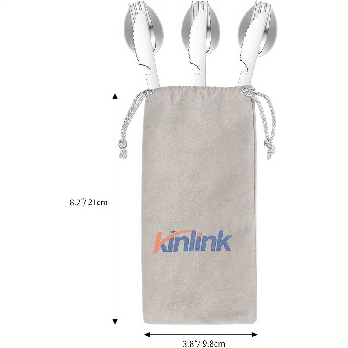 4- in- 1 Camping Utensils 3- Pack, Portable Stainless Steel Spoon, Fork, Knife & Bottle Opener Combo Set, Travel/ Camping/ Hiking/ Picnic/ Barbecue/ Outdoor Backpacking Utensils with Carrying Bag, Camping Accessories And Equipment, Cutlery Camping, Picnic