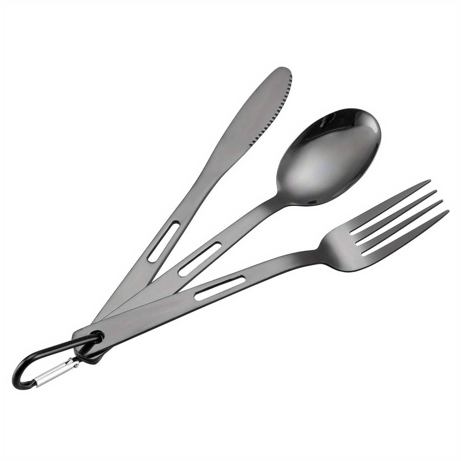 Outdoor Camping Western Food Tableware Picnic Stainless Steel Knife Fork Spoon Set Travel Portable Tableware